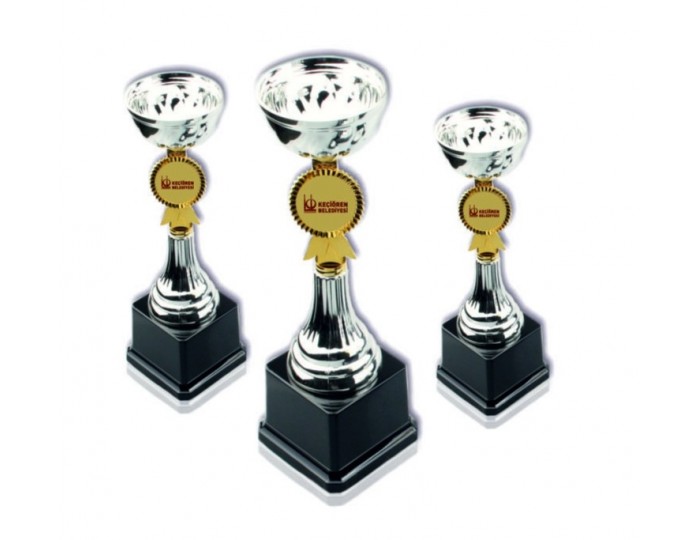 Ödül Kupa 3 Lü Set Gümüş Metal