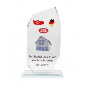 Kristal - Cam Plaket Kişiye ve Kurumlara Özel Baskılı