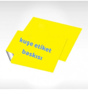 Etiket 90 gr. Kuşe Çıkartma 25.5x33 cm. cm. Tek Yön Parlak Selefonlu 1000 Adet
