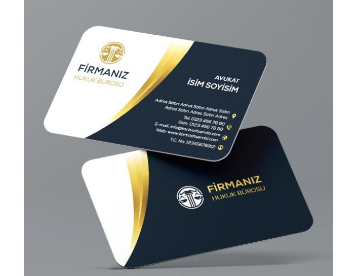 1000 Adet Kartvizit 700 gr. Sıvama Mat Selefon Kabartma Laklı Oval Kesim Çift Yön