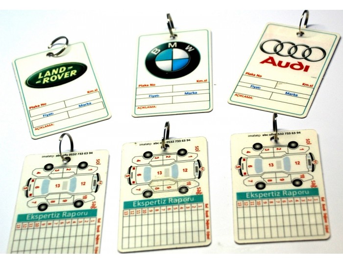 Otomobil Ekspertiz Kartı Anahtarlıklı