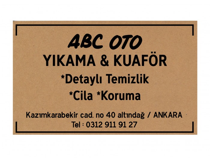 Oto Paspas Kraft Kağıt Baskılı  34 x 39 cm 1000 Adet