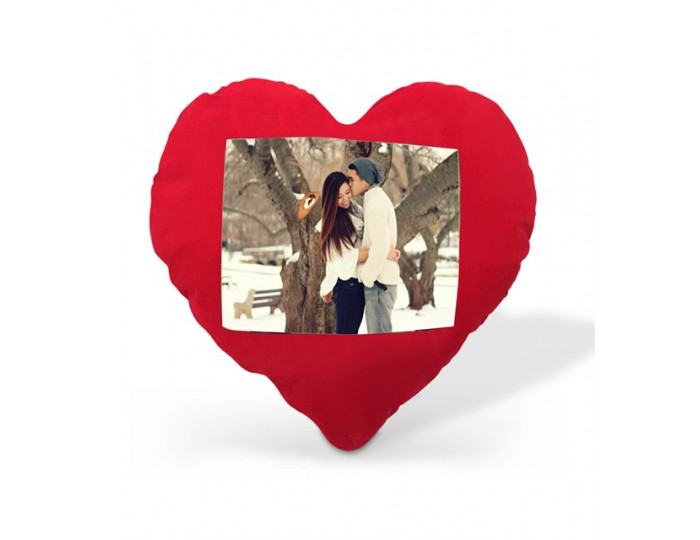 Kişiye Özel Tasarım Kırmızı Kalp Şeklinde Yastık