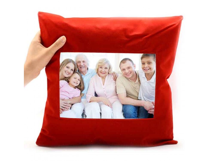 Kişiye Özel Tasarım Kırmızı Kare Yastık