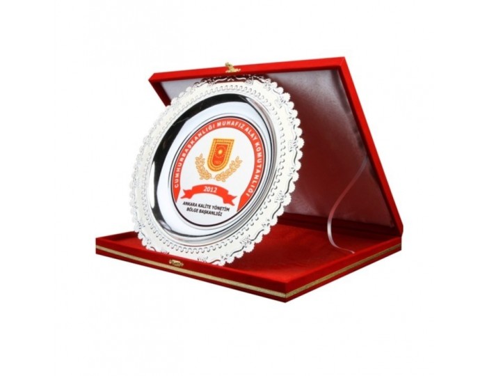 Tabak  Plaket Kutulu ve Baskılı Set 27 cm